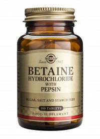 Solgar Betaine Hydrochloride With Pepsin 100 Tabs