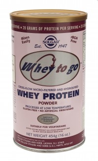 Solgar  Whey To Go Protein Strawberry Powder 454Gr